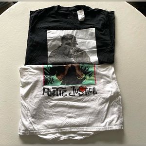 Lot of 2 Poetic Justice Vintage T-Shirts Size M